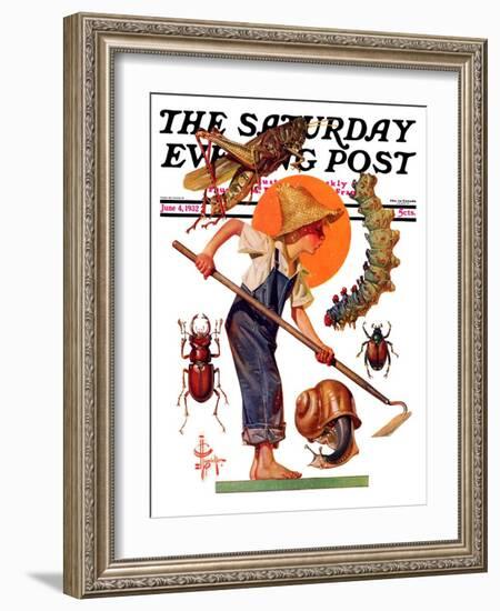 "Garden Pests," Saturday Evening Post Cover, June 4, 1932-Joseph Christian Leyendecker-Framed Giclee Print