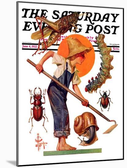 "Garden Pests," Saturday Evening Post Cover, June 4, 1932-Joseph Christian Leyendecker-Mounted Giclee Print