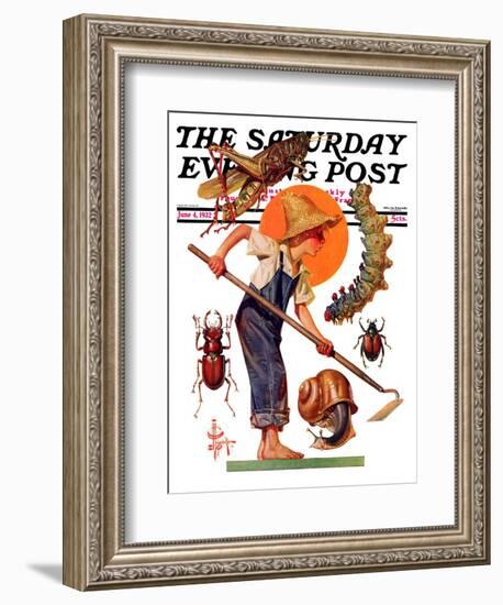 "Garden Pests," Saturday Evening Post Cover, June 4, 1932-Joseph Christian Leyendecker-Framed Giclee Print