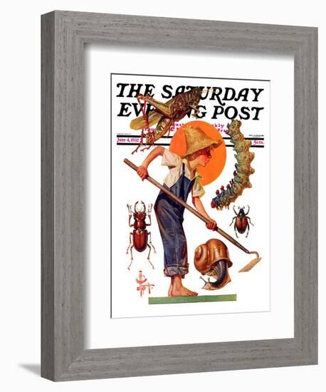 "Garden Pests," Saturday Evening Post Cover, June 4, 1932-Joseph Christian Leyendecker-Framed Giclee Print