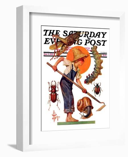 "Garden Pests," Saturday Evening Post Cover, June 4, 1932-Joseph Christian Leyendecker-Framed Giclee Print