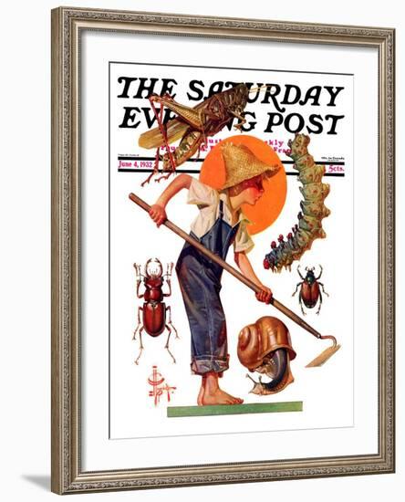 "Garden Pests," Saturday Evening Post Cover, June 4, 1932-Joseph Christian Leyendecker-Framed Giclee Print