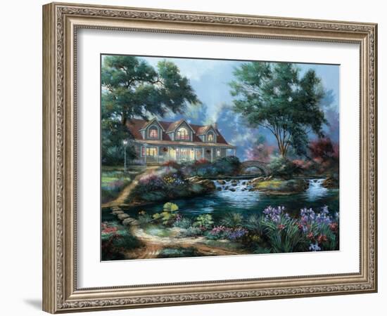 Garden Pond-Nenad Mirkovich-Framed Art Print