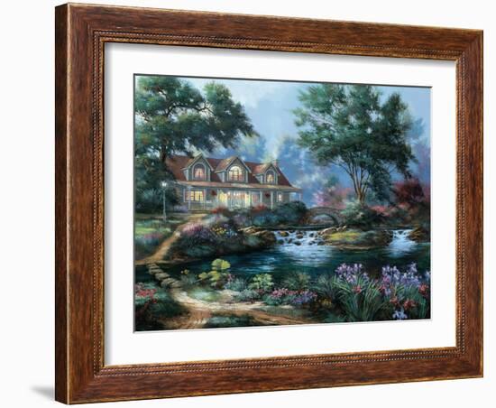 Garden Pond-Nenad Mirkovich-Framed Art Print