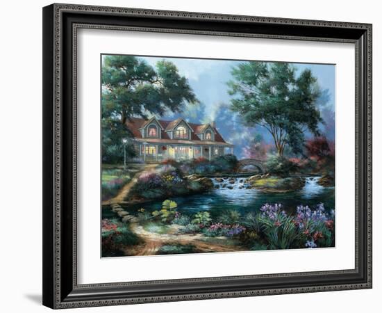 Garden Pond-Nenad Mirkovich-Framed Art Print