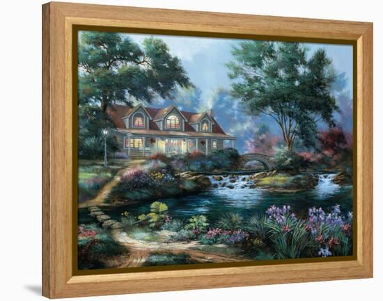 Garden Pond-Nenad Mirkovich-Framed Stretched Canvas