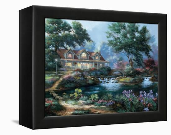 Garden Pond-Nenad Mirkovich-Framed Stretched Canvas