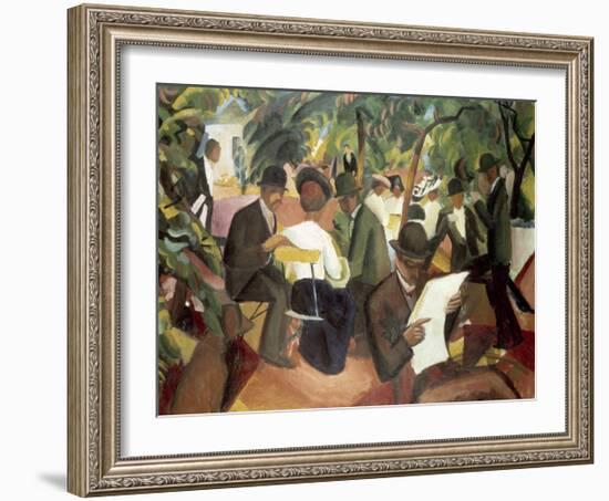 Garden Restaurant-Auguste Macke-Framed Giclee Print