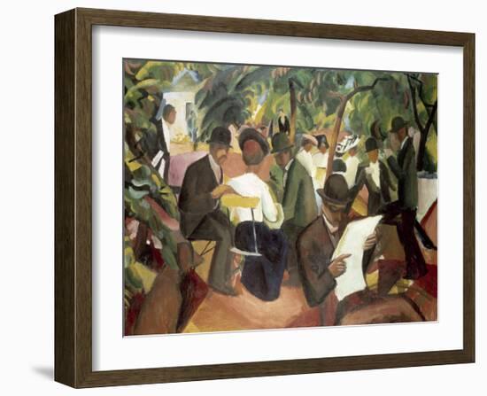 Garden Restaurant-Auguste Macke-Framed Giclee Print