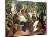 Garden Restaurant-Auguste Macke-Mounted Giclee Print