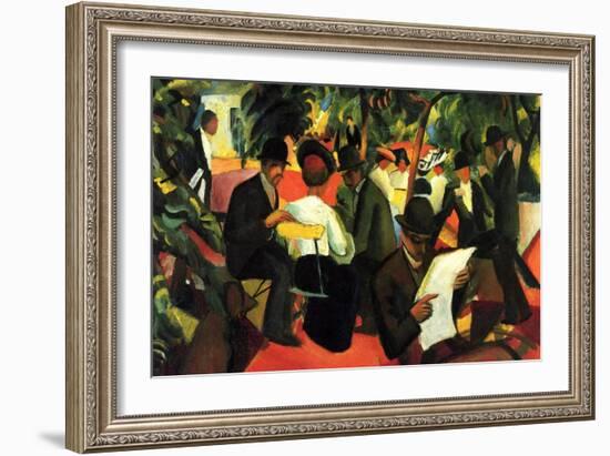 Garden Restaurant-Auguste Macke-Framed Art Print