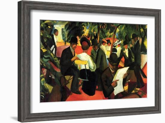 Garden Restaurant-Auguste Macke-Framed Art Print