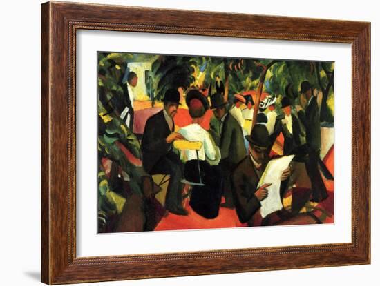 Garden Restaurant-Auguste Macke-Framed Art Print