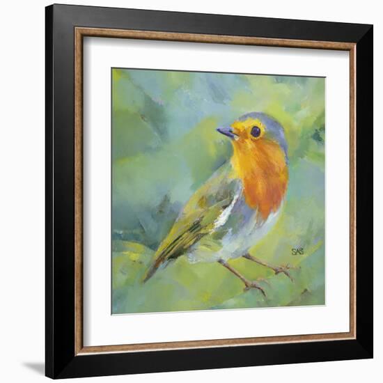 Garden Robin-Sarah Simpson-Framed Art Print