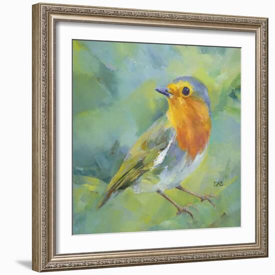 Garden Robin-Sarah Simpson-Framed Giclee Print