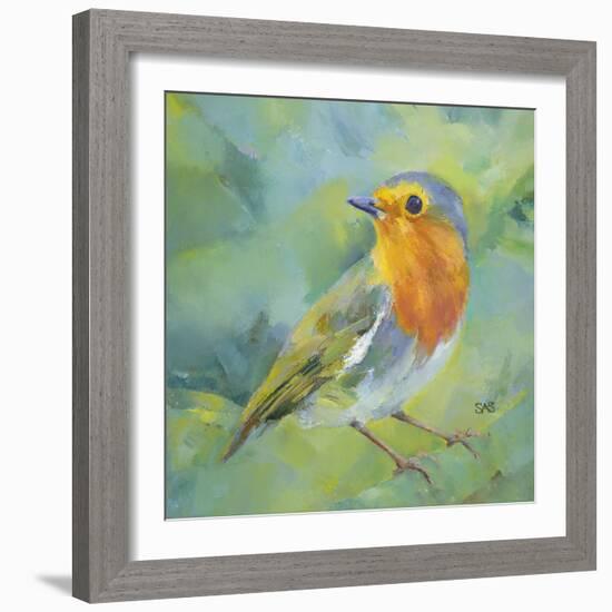 Garden Robin-Sarah Simpson-Framed Giclee Print