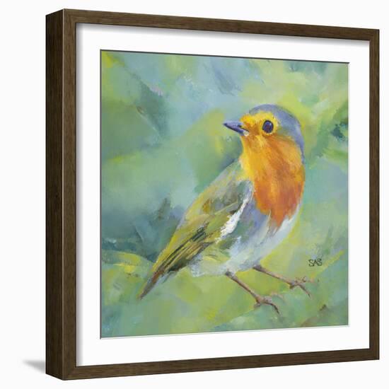 Garden Robin-Sarah Simpson-Framed Giclee Print