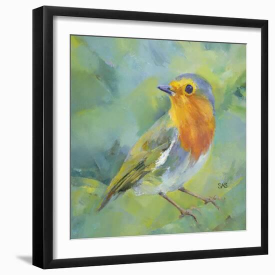 Garden Robin-Sarah Simpson-Framed Giclee Print