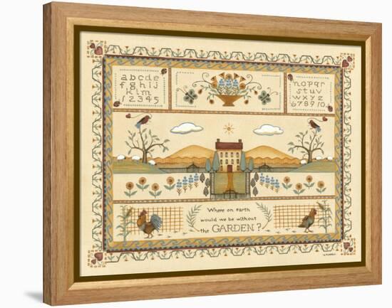 Garden Sampler I-Wendy Russell-Framed Stretched Canvas