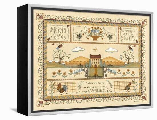 Garden Sampler I-Wendy Russell-Framed Stretched Canvas