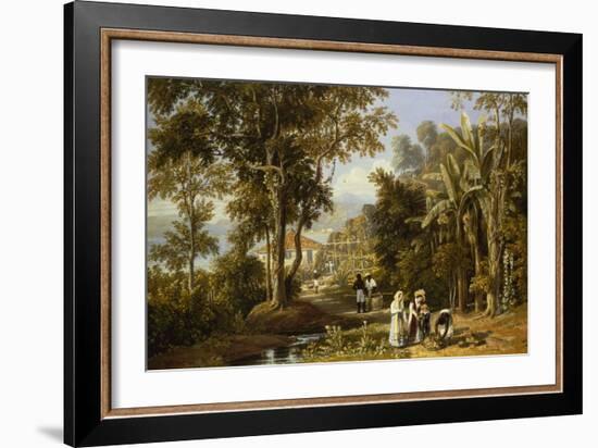 Garden Scene on the Broganza Shore, Rio de Janeiro-William Havell-Framed Giclee Print