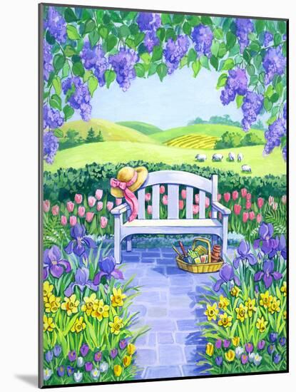 Garden Seat-Geraldine Aikman-Mounted Giclee Print