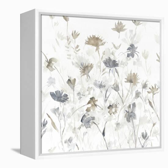 Garden Shadows III on White-Avery Tillmon-Framed Stretched Canvas