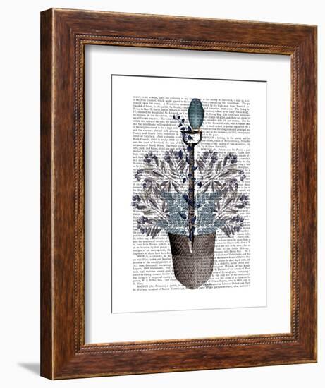 Garden Spade and Berries-Fab Funky-Framed Art Print