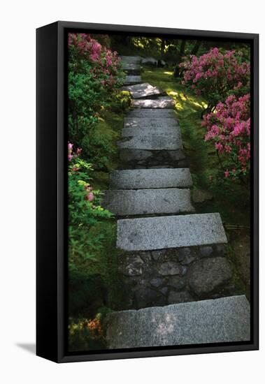Garden Stairs I-Brian Moore-Framed Premier Image Canvas