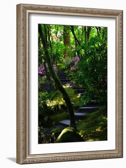 Garden Stairs II-Brian Moore-Framed Photographic Print