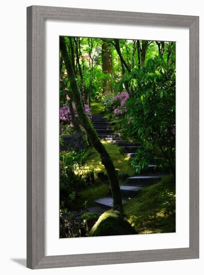 Garden Stairs II-Brian Moore-Framed Photographic Print