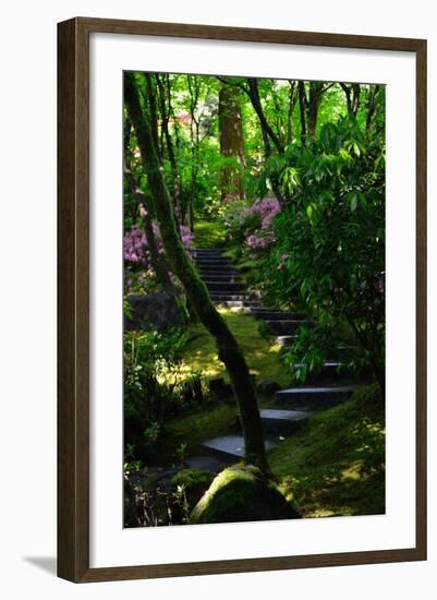 Garden Stairs II-Brian Moore-Framed Photographic Print