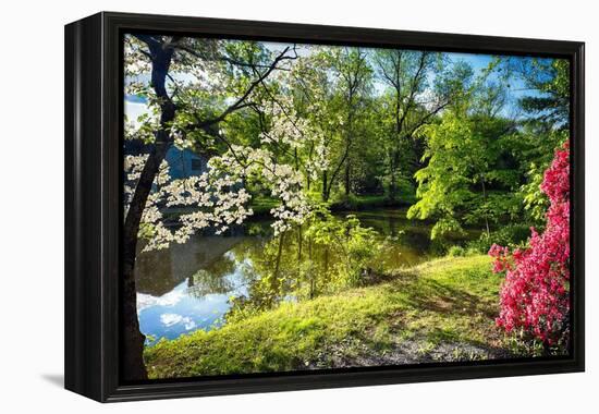 Garden State Spring At The Canal-George Oze-Framed Premier Image Canvas