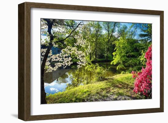 Garden State Spring At The Canal-George Oze-Framed Photographic Print