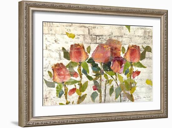 Garden Stems on Brick-Lanie Loreth-Framed Art Print