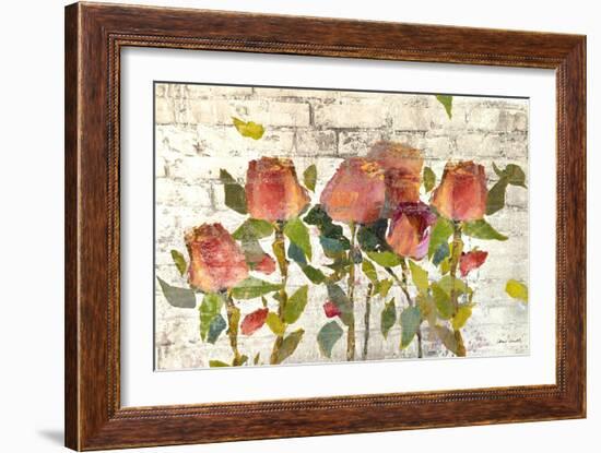 Garden Stems on Brick-Lanie Loreth-Framed Art Print