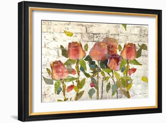 Garden Stems on Brick-Lanie Loreth-Framed Art Print