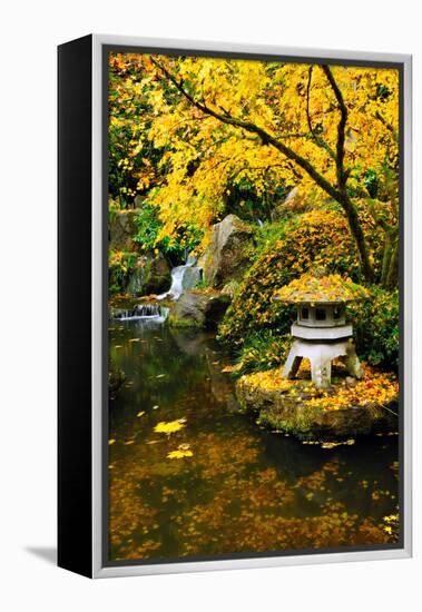 Garden Structure in Fall-neelsky-Framed Premier Image Canvas