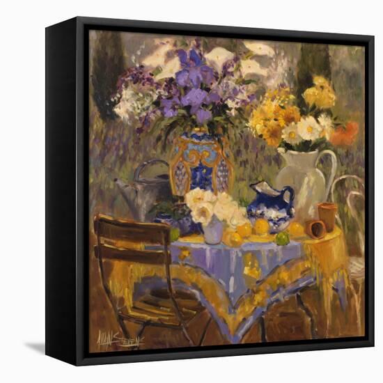 Garden Table and Chairs-Allayn Stevens-Framed Stretched Canvas