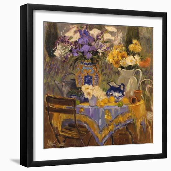 Garden Table and Chairs-Allayn Stevens-Framed Art Print
