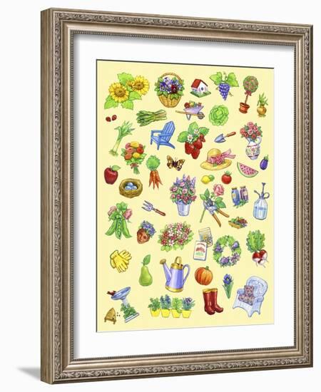 Garden Theme-Geraldine Aikman-Framed Giclee Print