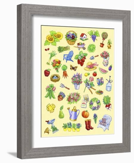 Garden Theme-Geraldine Aikman-Framed Giclee Print