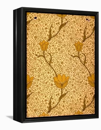 'Garden Tulip' Wallpaper Design, 1885 (Colour Woodblock Print on Paper)-William Morris-Framed Premier Image Canvas