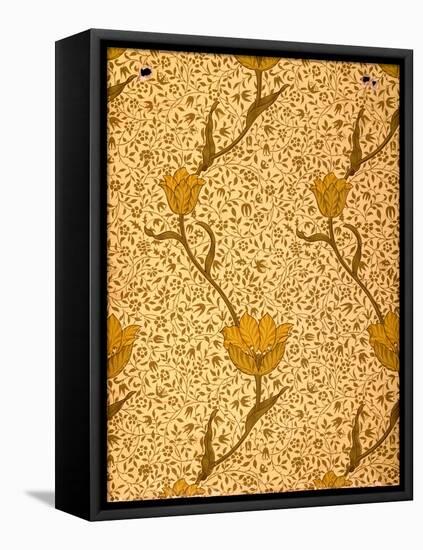 'Garden Tulip' Wallpaper Design, 1885 (Colour Woodblock Print on Paper)-William Morris-Framed Premier Image Canvas