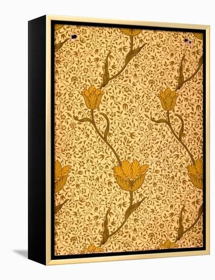 'Garden Tulip' Wallpaper Design, 1885 (Colour Woodblock Print on Paper)-William Morris-Framed Premier Image Canvas