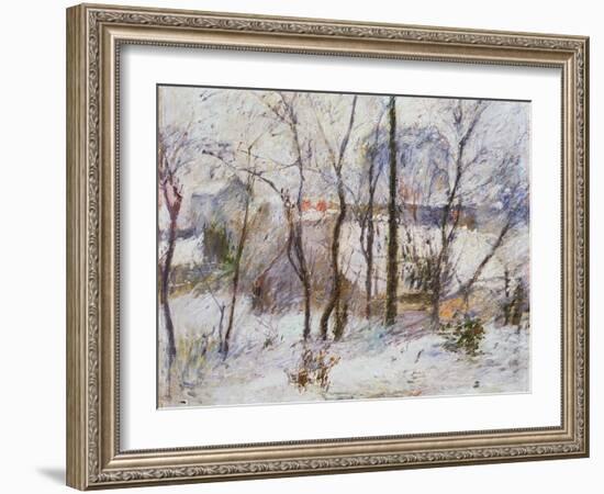 Garden under Snow, 1879-Paul Gauguin-Framed Giclee Print