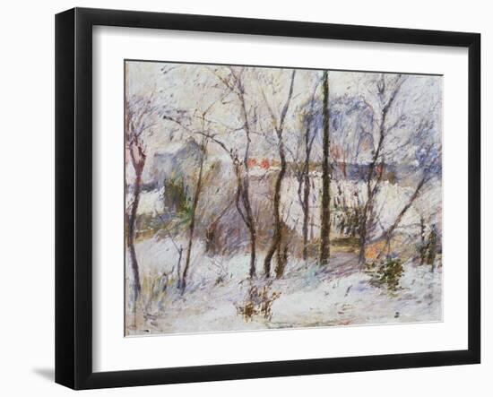 Garden under Snow, 1879-Paul Gauguin-Framed Giclee Print