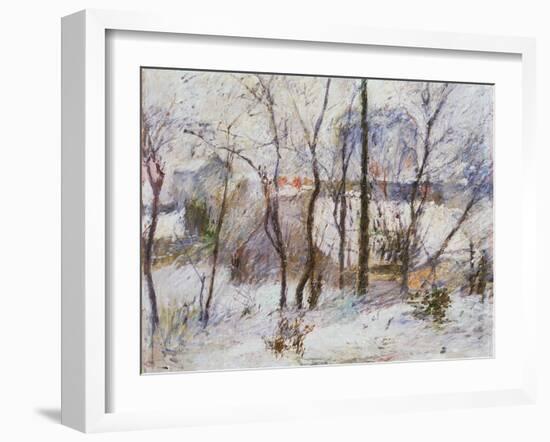 Garden under Snow, 1879-Paul Gauguin-Framed Giclee Print