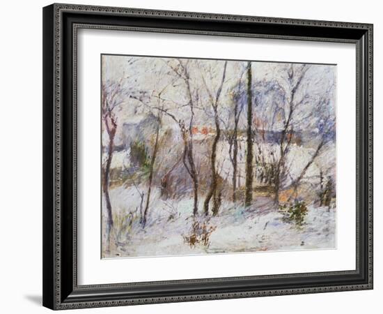 Garden under Snow, 1879-Paul Gauguin-Framed Giclee Print