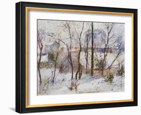 Garden under Snow, 1879-Paul Gauguin-Framed Giclee Print